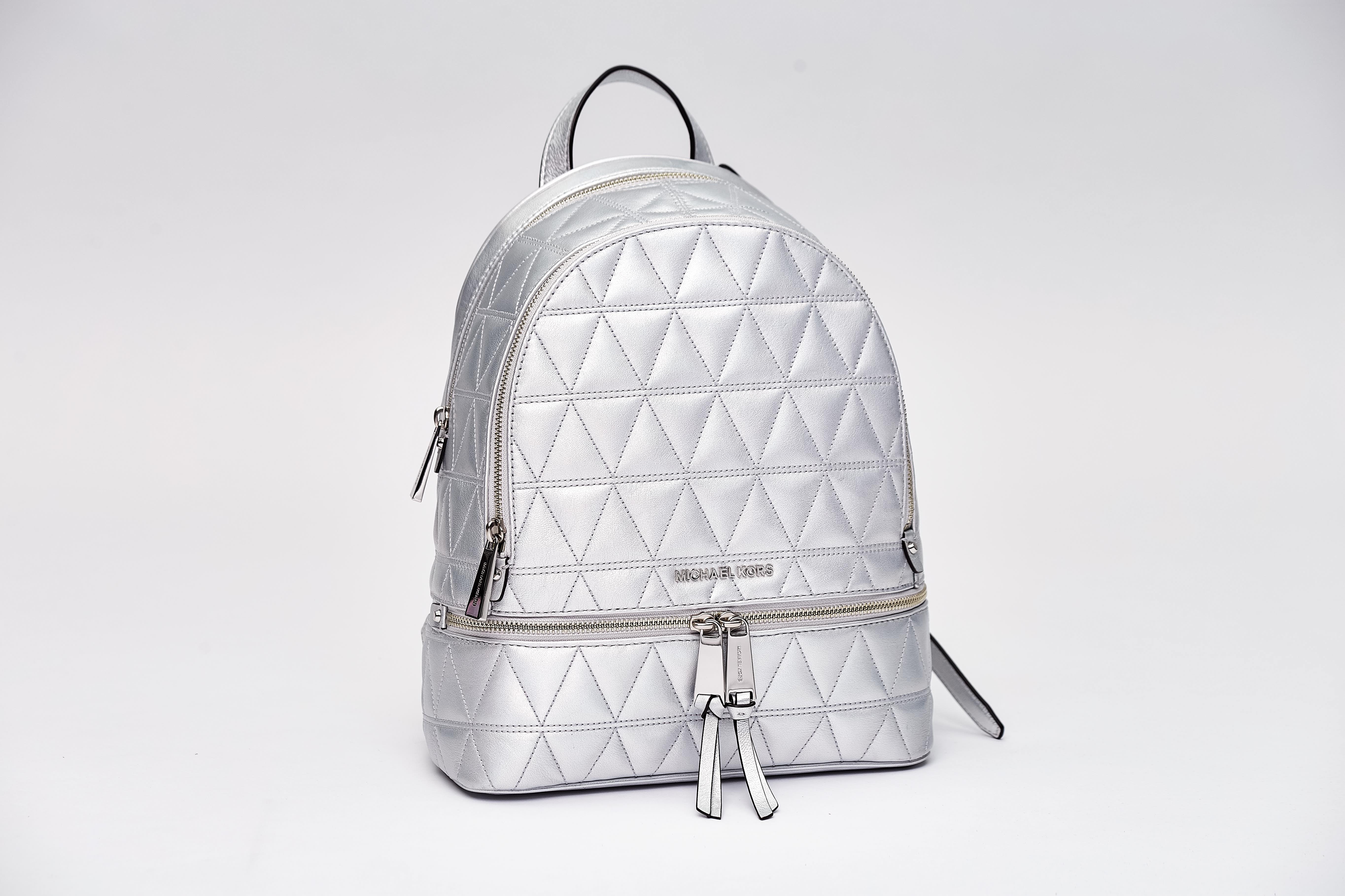 rhea medium quilted leather backpack
