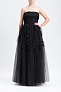 Платье BCBGMAXAZRIA Strapless Ruffle-Trimmed Long Gown