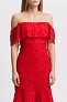 Платье BCBGMAXAZRIA Off-The-Shoulder Lace Overlay Dress