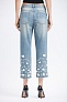 Джинсы укороченные Michael Kors Flower Embellished Cropped Jeans