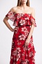 Платье BCBGMAXAZRIA Off-The-Shoulder Floral Maxi Dress