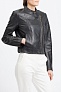 Куртка кожаная Michael Kors Leather Moto Jacket