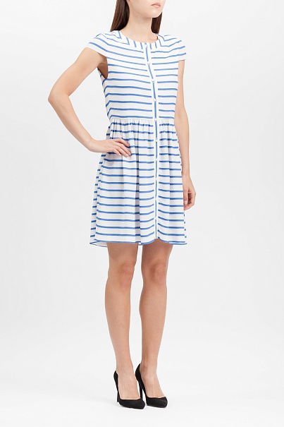 Платье Alice + Olivia York Stripe Button Down Boxy Dress