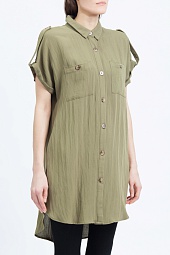 Платье Mustard Seed Hi-Lo Short Sleeve Shirt Dress