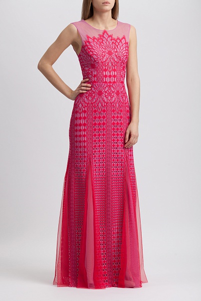 Платье BCBGMAXAZRIA Elinor Sleeveless Lace Gown
