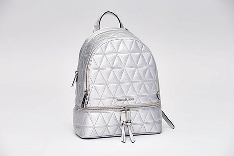 Рюкзак женский Michael Kors Rhea Medium Metallic Quilted-Leather Backpack